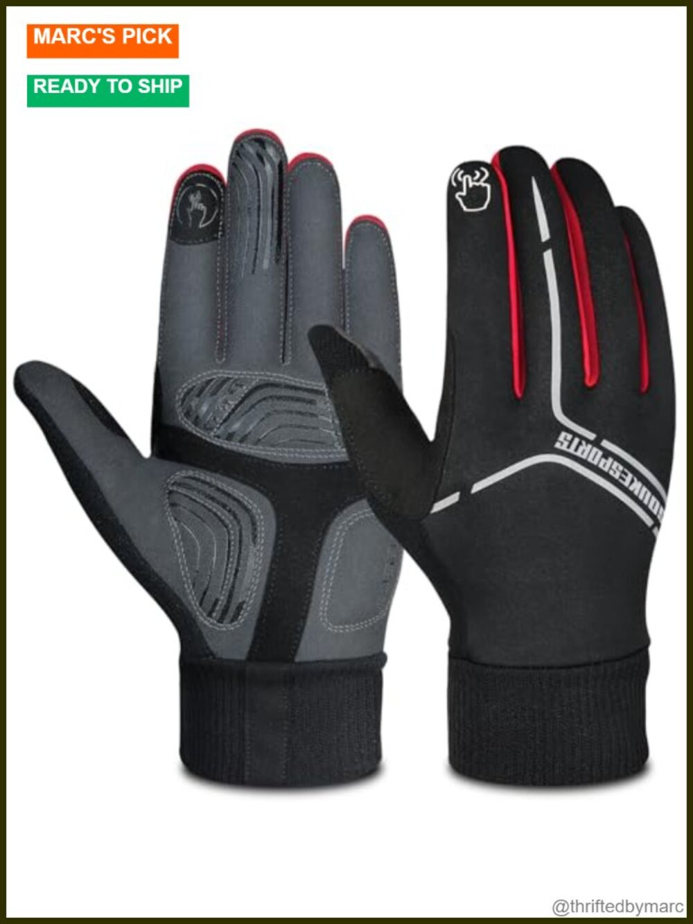 Thermal Cycling Gloves Touch Screen Water Resistant Windproof